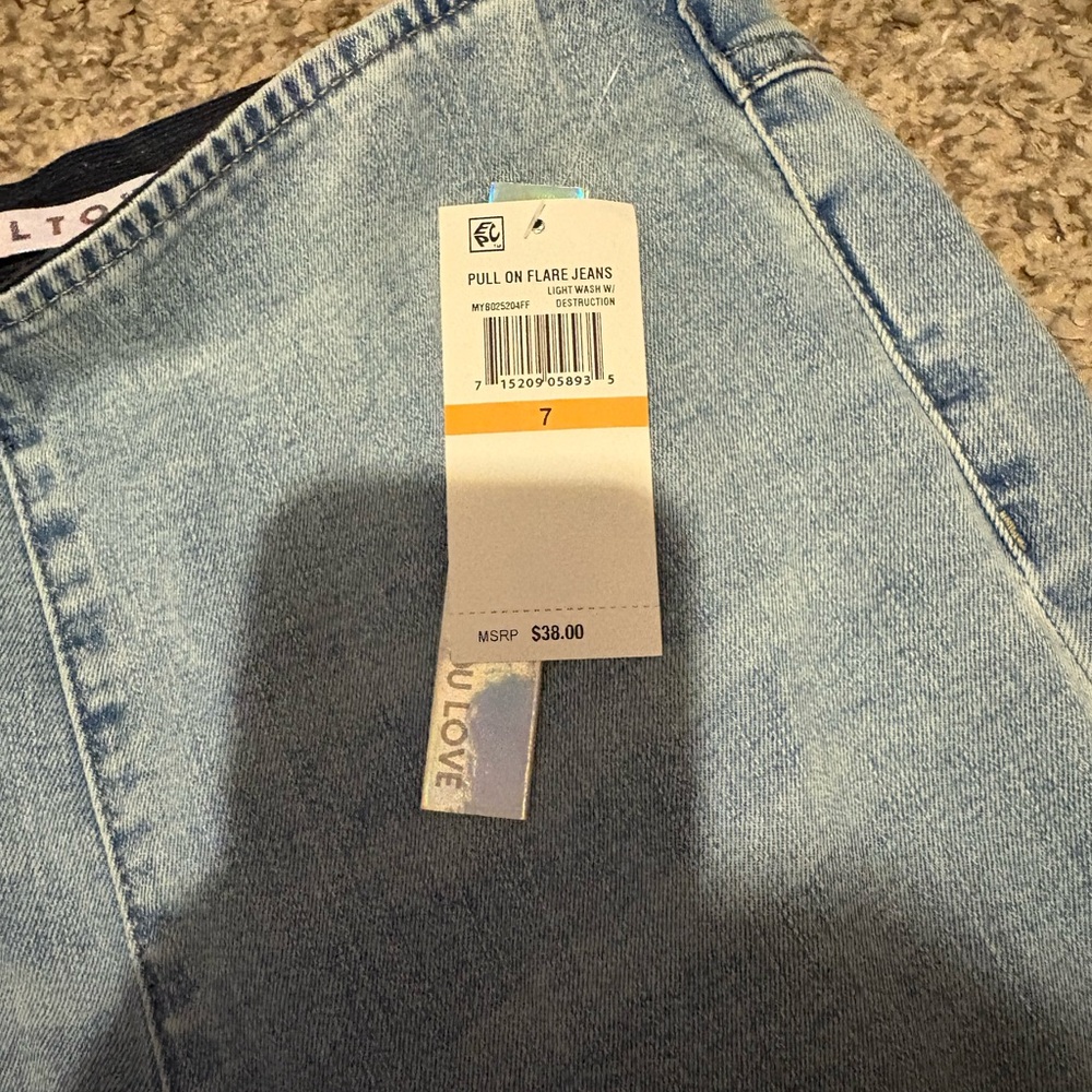 Tinseltown Light Blue Flare Jeans - Picture 3 of 5